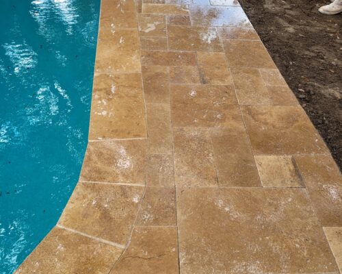 picture (1) - Travertine Pavers by Blue Escapes Pool and Spa