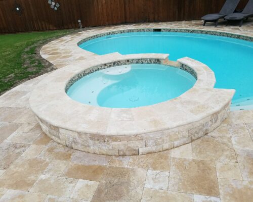 Travertine Coping, Travertine Pavers Edwards Plano TX Blue Escapes Pool & Spa (10) - Coping by Blue Escapes Pool and Spa